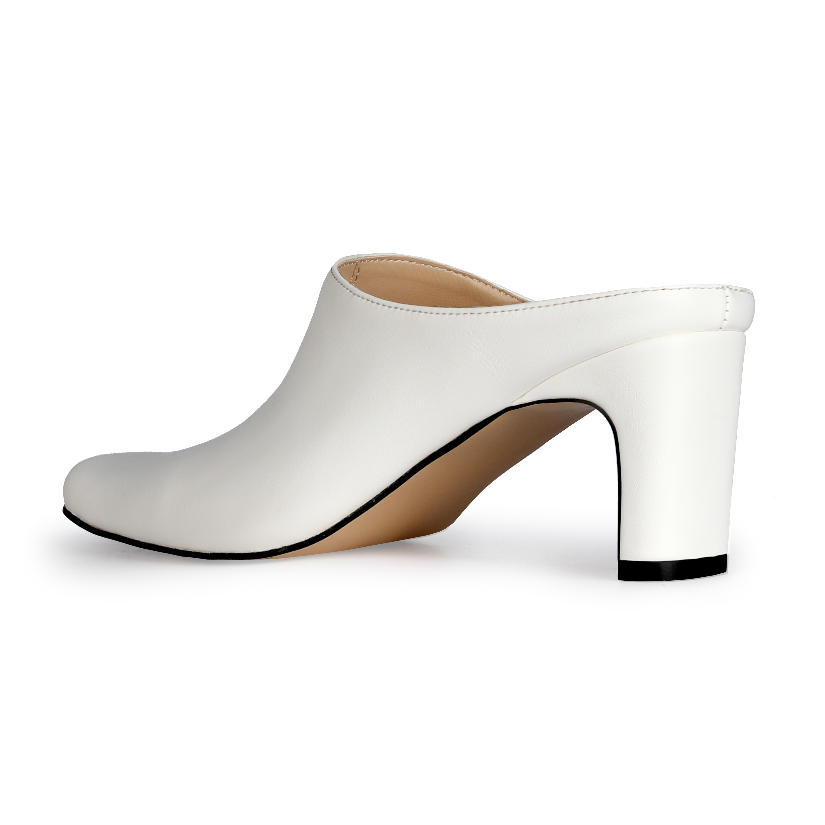 white canvas mules women's